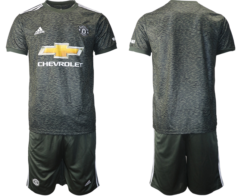 Men 2020-2021 club Manchester United away blank black Soccer Jerseys->customized soccer jersey->Custom Jersey